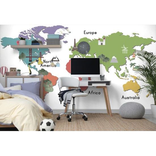 Tapeta mapa s najvýznamnejšími pamiatkami