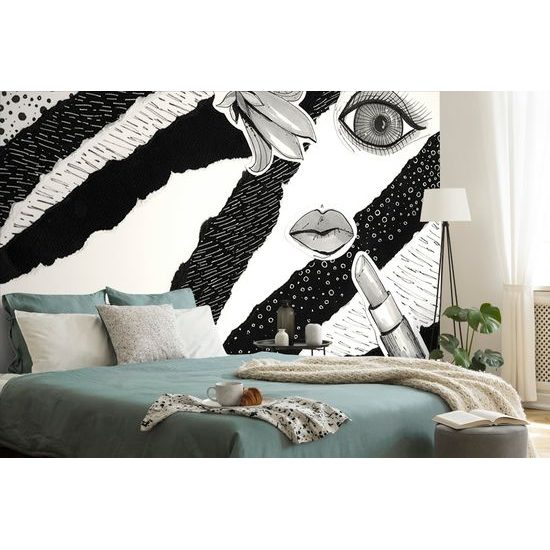 Tapeta čiernobiela elegancia dámy