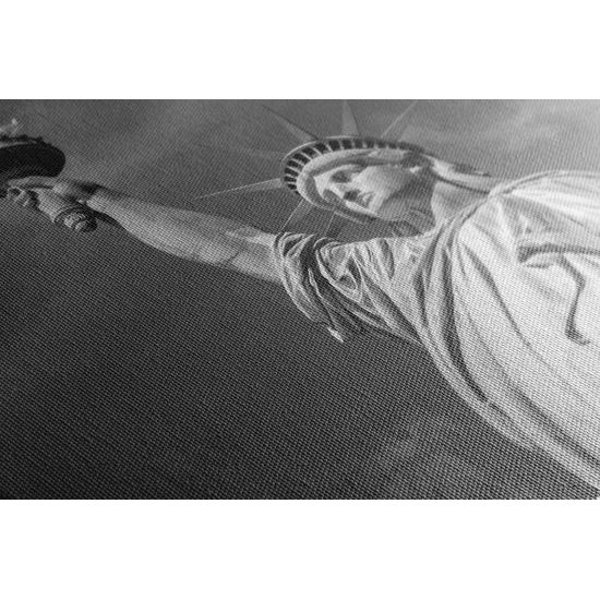 Obraz Statue of Liberty v čiernobielom prevedení