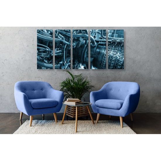 5-dielny obraz turbína