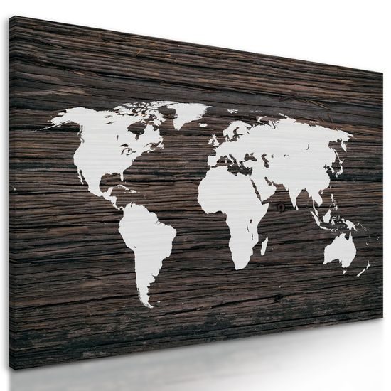 Obraz mapa sveta v modernom prevedení