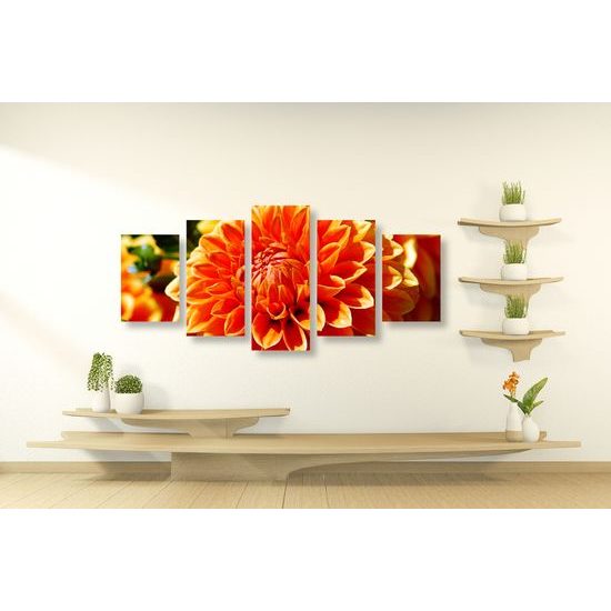 5-dielny obraz dychberúca dália