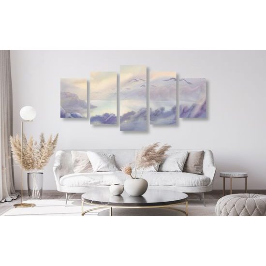 5-dielny obraz divoké čajky