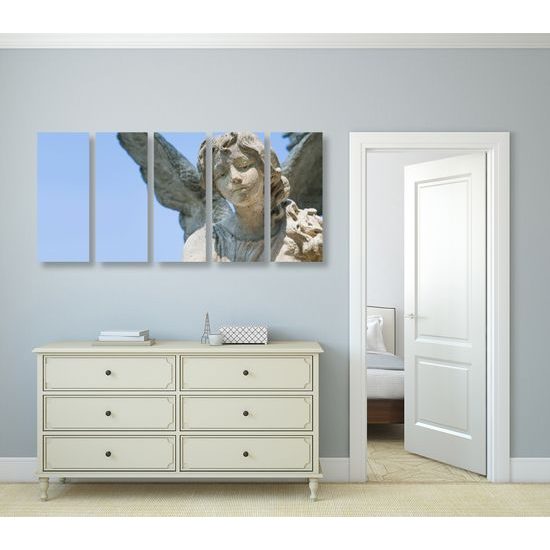 5-dielny obraz veľká socha anjela