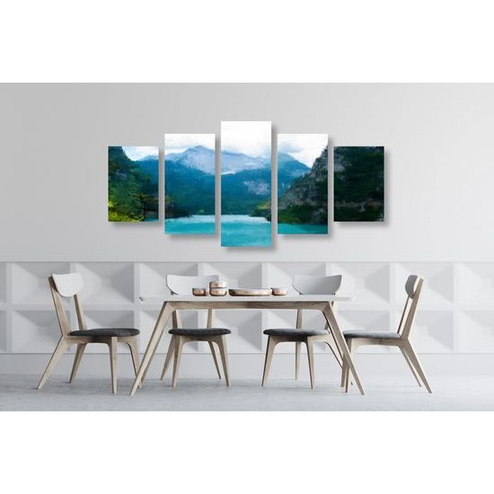 5-dielny obraz dychberúca horská scenéria
