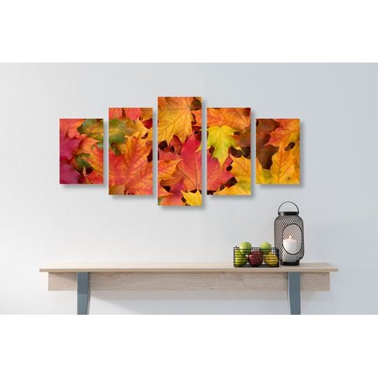 5-dielny obraz jesenné javorové listy