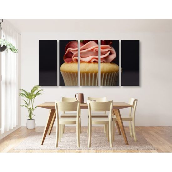 5-dielny obraz chutný muffin