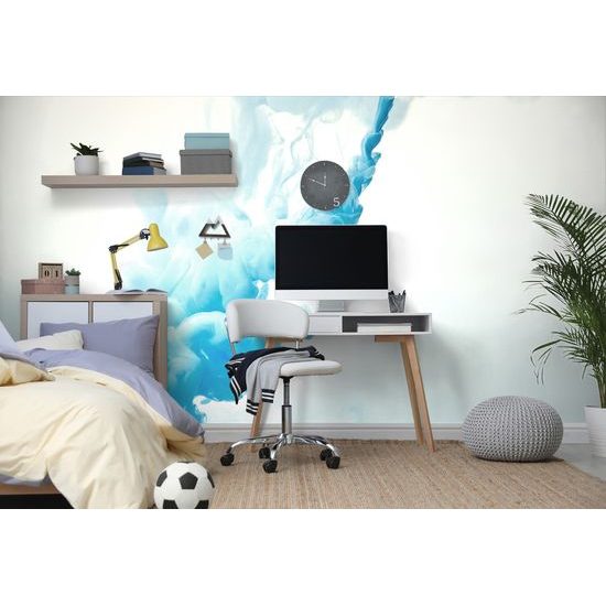 Samolepiaca tapeta nádherná hra modrého atramentu