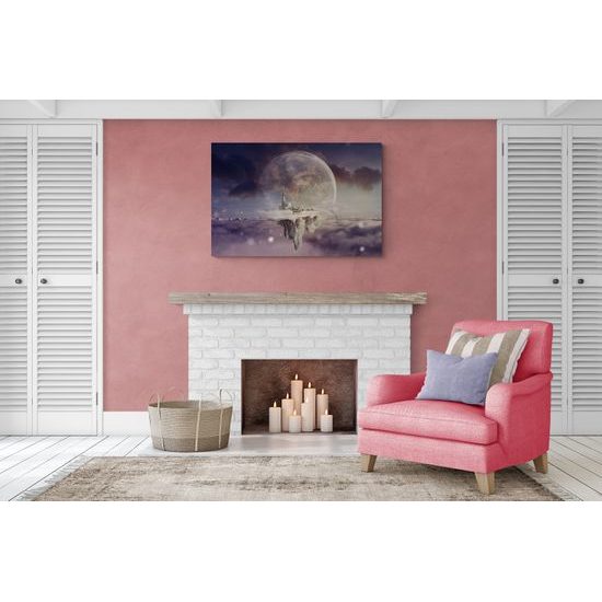 Obraz zakliata krajina v snežítku