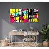 5-dílný obraz jedinečný pop-art
