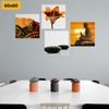 Set obrazů Feng Shui v oranžových barvách