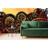 Tapeta zajímavá oranžová Mandala