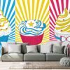 Tapeta pestrobarevný cupcake