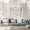 Samolepící tapeta romantická magnolie s nápisem Love