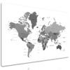 Obraz mapa světa v černobílém provedení