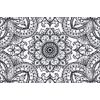 Samolepící tapeta černobílá Mandala