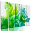 5-dílný obraz nádherná abstrakce zelené barvy