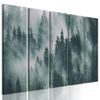 5-dílný obraz stromy zahalené do mlhy