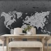 Samolepící tapeta vintage mapa v černobílém provedení