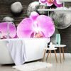 Samolepící fototapeta orchidej na zen kamenech