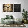 5-dílný obraz meditující Buddha