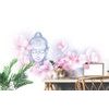 Tapeta Budha s květinami sakury