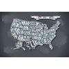 Samolepící tapeta abstraktní mapa USA