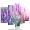 5-dílný obraz květiny romantické levandule
