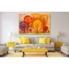 Obraz neobvyklé stromy v odstínech oranžové