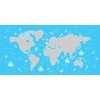 Obraz mapa světa s motivem moře