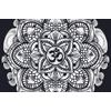 Tapeta černobílá abstraktní Mandala