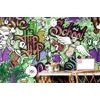 Samolepící tapeta moderní street art v zeleném provedení