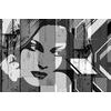 Obraz černobílá krása ženy v pop art stylu