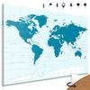 Obraz na korku podrobná mapa v modré barvě