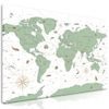 Obraz zelená mapa světa