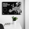 Obraz černobílá mapa Evropské unie v moderním provedení
