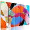 5-dílný obraz abstrakce tvarů v pestrobarevném provedení