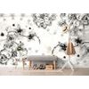 Tapeta černobílé elegantní šperky s květinami