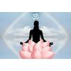 Neobyčejná samolepící tapeta meditace u lotosového květu