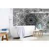 Tapeta Mandala v černobílém provedení