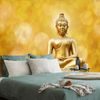 Fototapeta Buddha na zlatém abstraktním pozadí