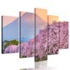 5-dílný obraz romantický pohled na Japonsko