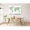 Obraz zelená mapa světa