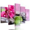 5-dílný obraz uklidňující orchidej