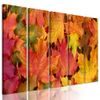 5-dílný obraz podzimní javorové listy