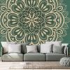 Tapeta Mandala na emeraldovém pozadí