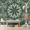Tapeta Mandala v zeleném stylu