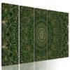 5-dílný obraz zelená detailní Mandala
