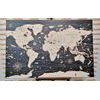 Obraz na korku hnědá mapa světa na dřevě