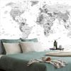 Samolepící tapeta klasická mapa v černobílém provedení